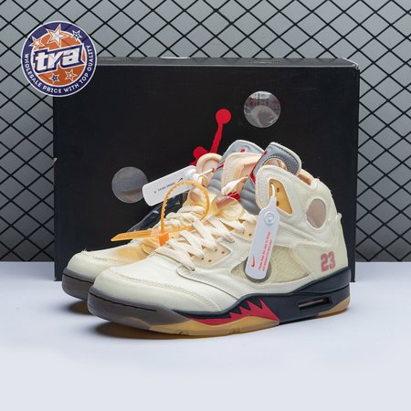 OFF-WHITE x Air Jordan 5 "Sail" Men's