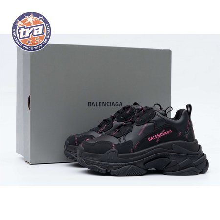 Balenciaga Triple S Allover Logo Black Pink (W) SIZE: 35-45