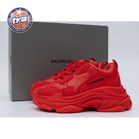 Balenciaga Triple S Allover Logo Red 35-45
