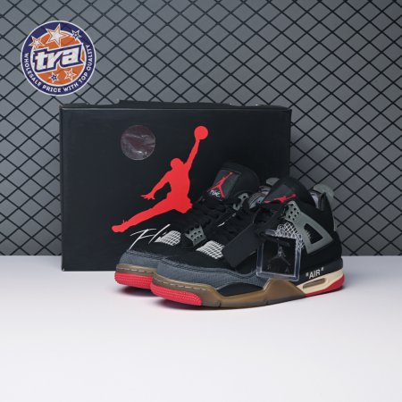 Off-White X Air Jordan 4 Bred CV9388-001 Unisex
