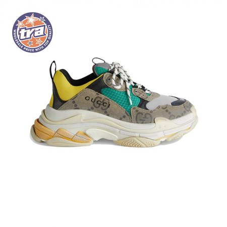 Gucci x Balenciaga The Hacker Project Triple S Beige Green Yellow 35-45