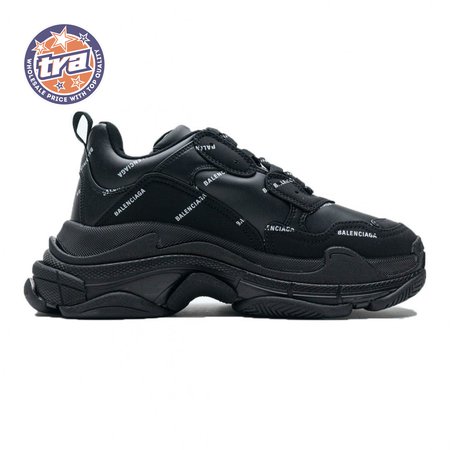 Balenciaga Triple S Logo Black 34-45