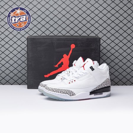 Jordan 3 Retro Free Throw Line White Cement 923096-101 Men's