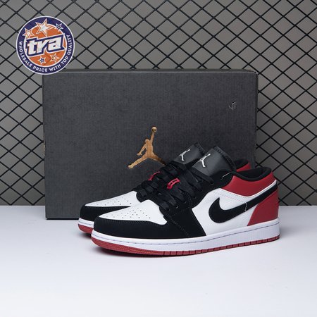 Jordan 1 Low Black Toe 553558-116 Unisex