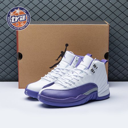 Air Jordan 12 White Purple Men's