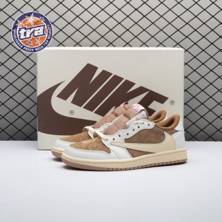 Jordan 1 Retro Low OG SP Travis Scott White Light Khaki DM7866-106 Unisex
