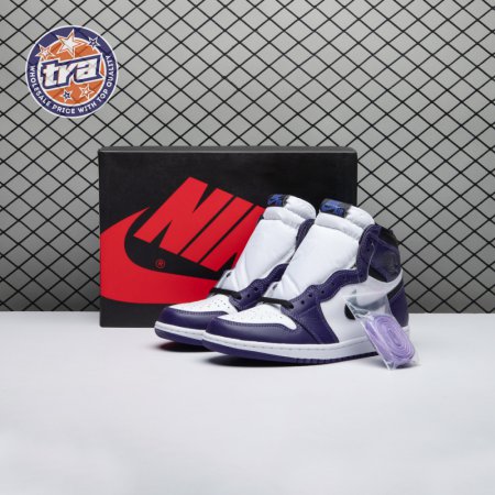 Jordan 1 Retro High Court Purple White Men's