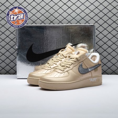 Off-White x Nike Air Force 1 07 Low Metal Gold OW Silver DX1419-900 Unisex