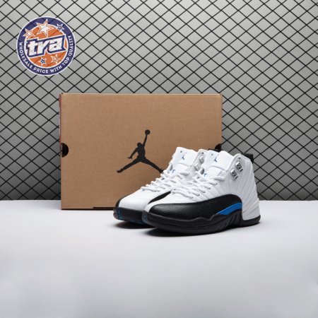 Jordan 12 Black White Blue Men's