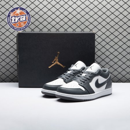 Jordan 1 Low Grey White 553558-044 Unisex