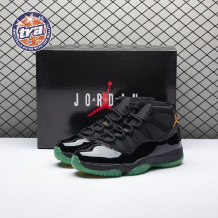Air Jordan 11 Black Green Yellow CT8012-037 Men's
