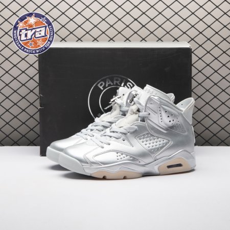 Jordan 6 Retro PSG Paris Saint-Germain Silver IQ5135-001 Men's